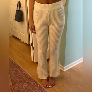 Fuzzy white pants